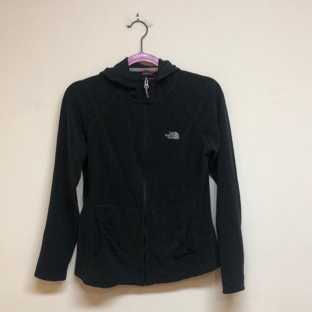 North Face Polartec Classic Black Fleece Slim Fit Zip Up Windbreaker Jacket M S
